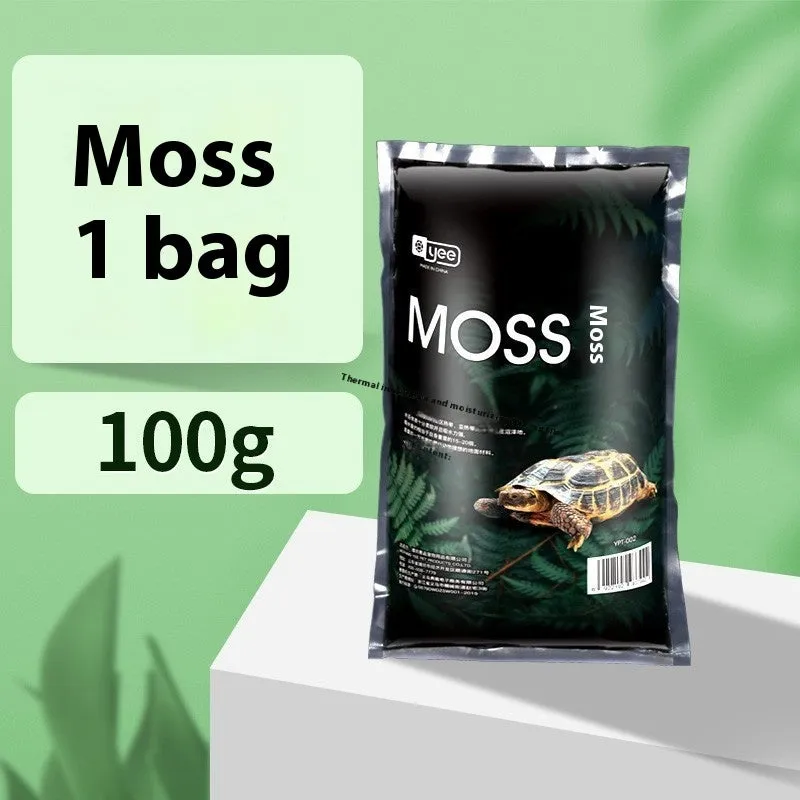 Climbing pet hibernation box set with coconut soil block, moss, and spray bottle