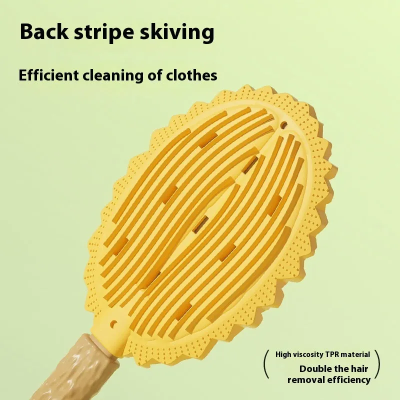Pet durian massage comb in green TPR for removing float hair, with optional 60ml cat grass spray bottle