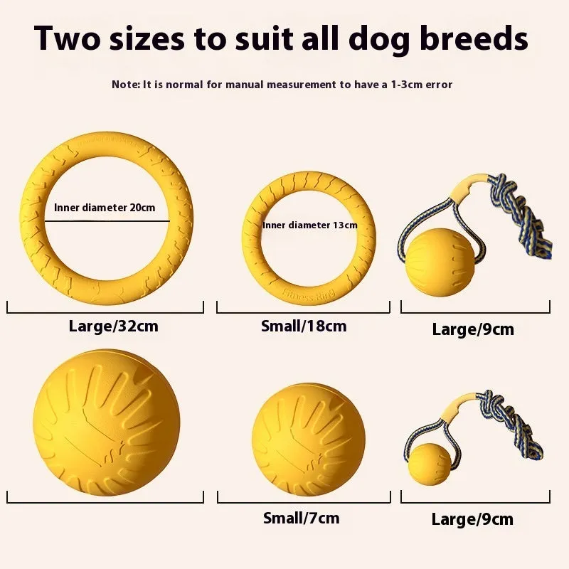 DogJingdang large dog chewing rope and EVA Frisbee for Border Collie training play