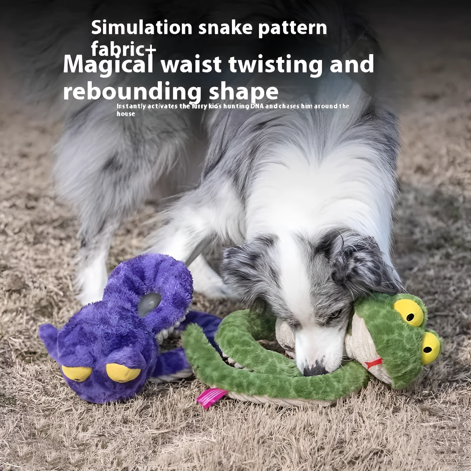 Pet molar long lasting sounding dog toy in plush green fabric for interactive chew play