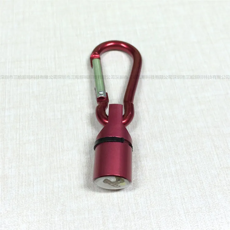 LED pet light in silver with copper alloy body showing 60mm length and 12mm width on a dog collar