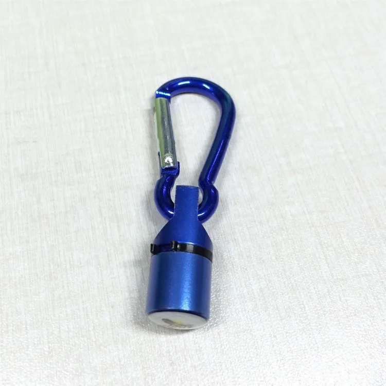 LED pet light in silver with copper alloy body showing 60mm length and 12mm width on a dog collar