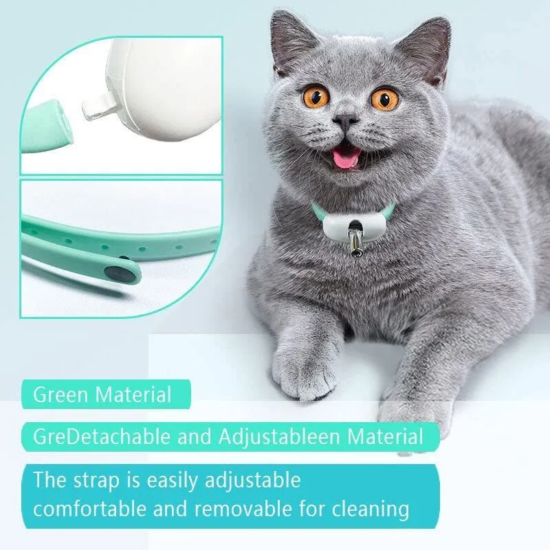 Smart USB charging laser cat collar in monochrome graphic colour made of PC and TPC materials