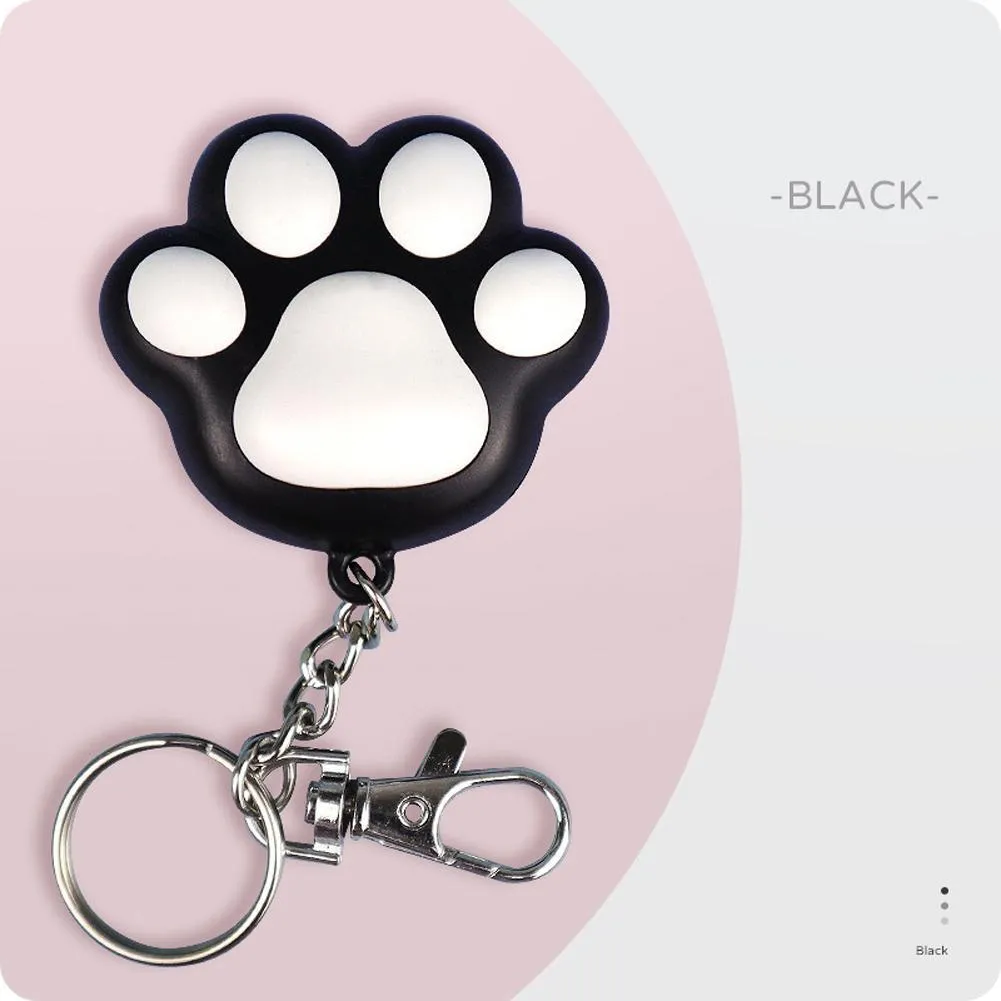 USB rechargeable infrared cat teaser toy with keychain attachment in black or pink colours