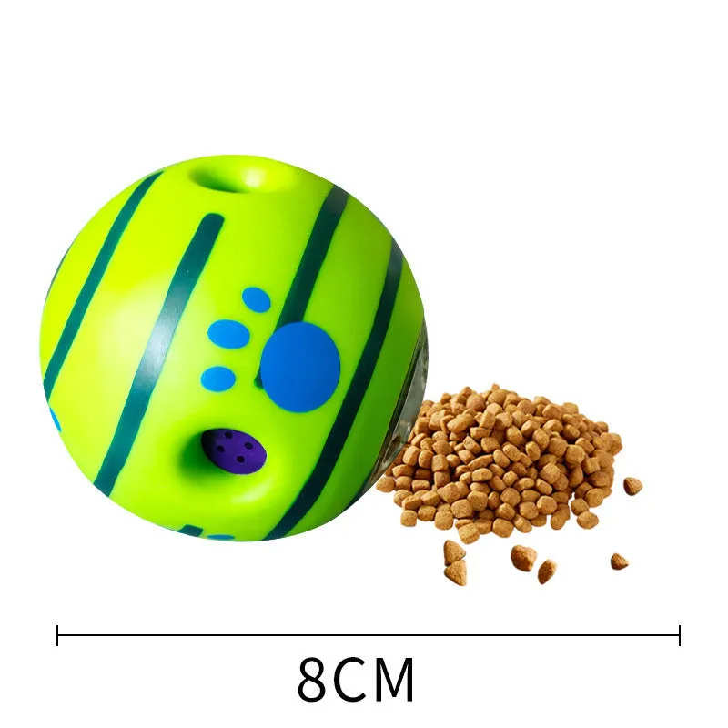 Bite-resistant PVC food dropping ball dog toy in 10cm size for slow feeding enrichment