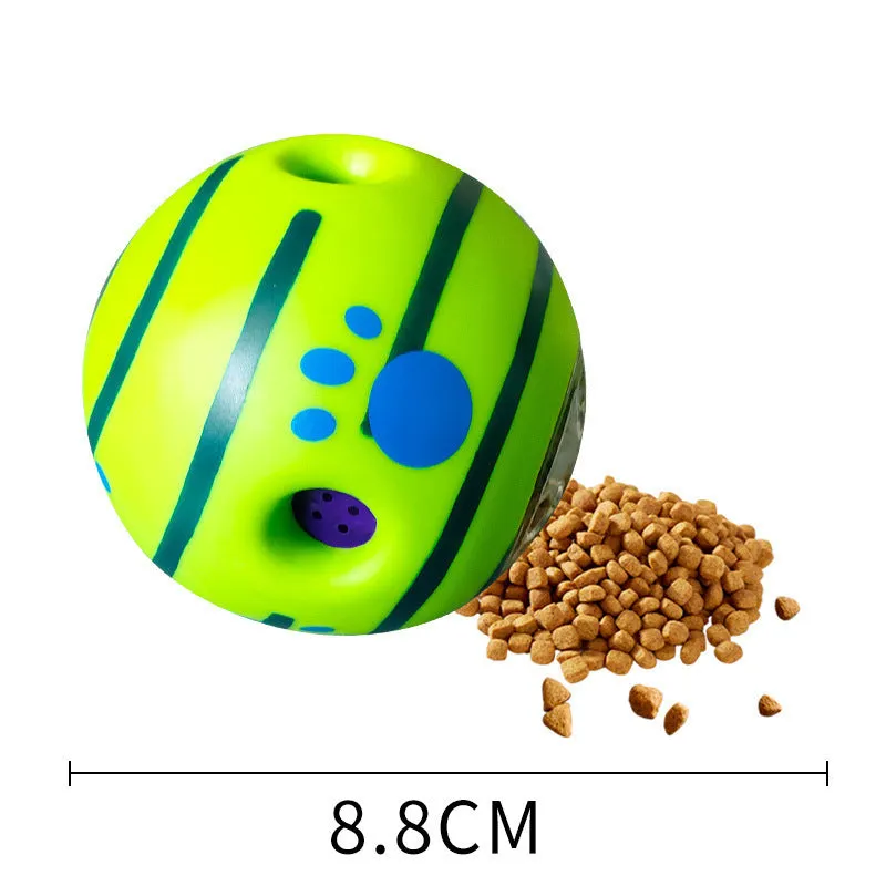 Bite-resistant PVC food dropping ball dog toy in 10cm size for slow feeding enrichment