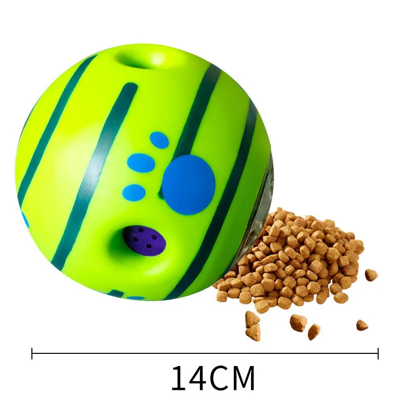 Bite-resistant PVC food dropping ball dog toy in 10cm size for slow feeding enrichment