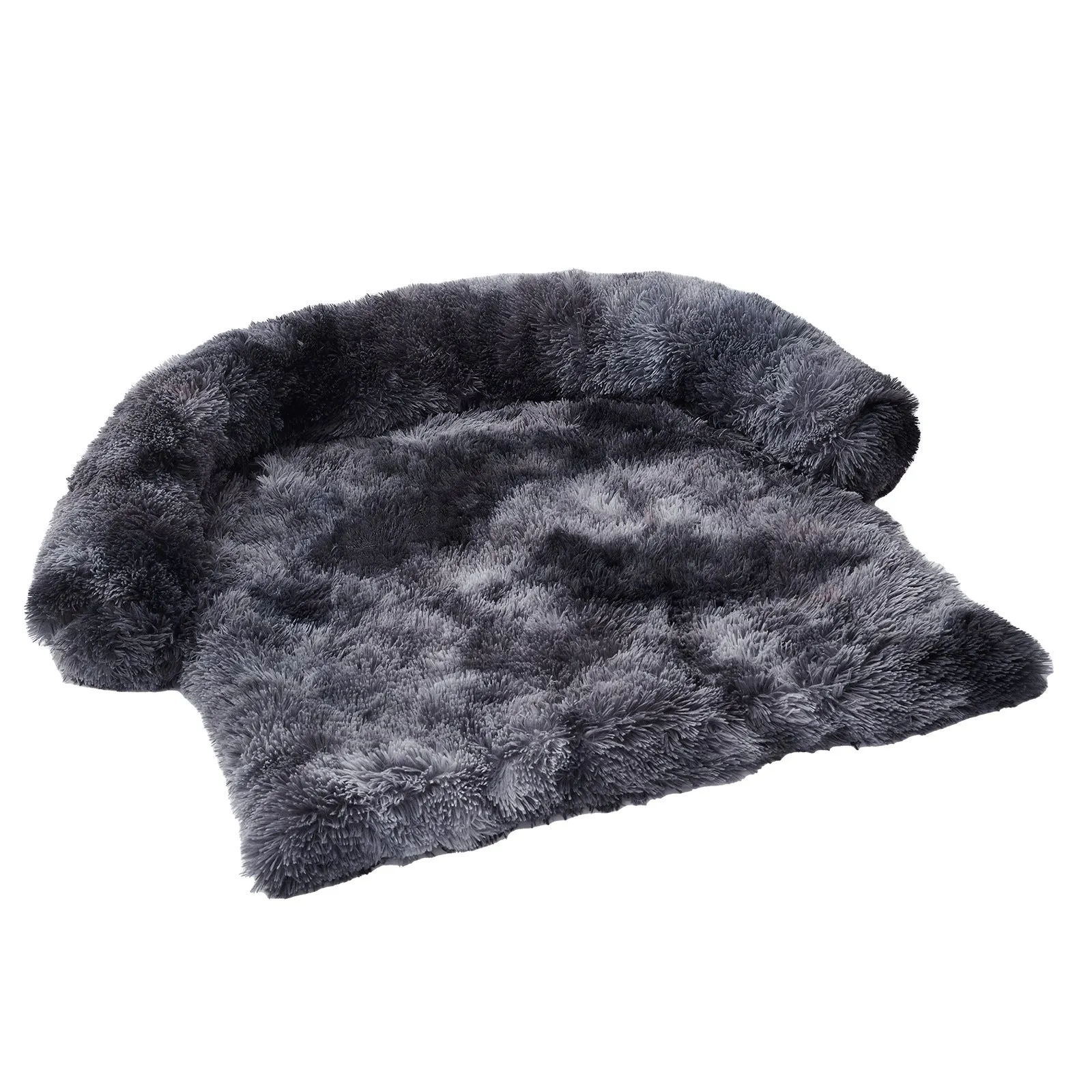 Cloth pet sofa blanket nest mat in dark gray with tie dye pattern, removable and washable, for dogs