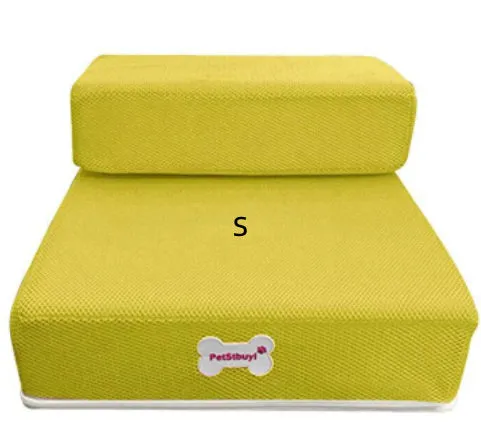 Black sponge foam pet stairs 67cm long for small dogs and cats on a light floor
