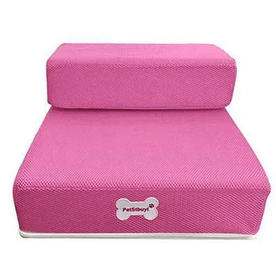 Black sponge foam pet stairs 67cm long for small dogs and cats on a light floor