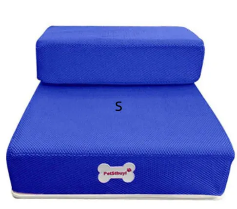 Black sponge foam pet stairs 67cm long for small dogs and cats on a light floor