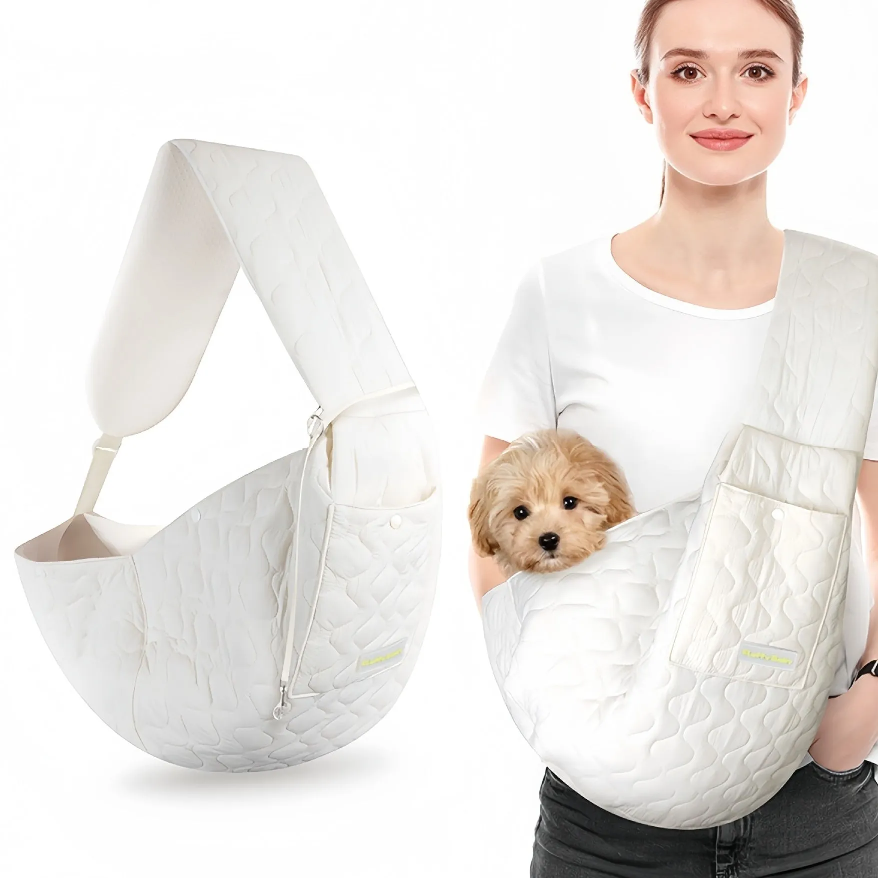 Pet Shiralee outing cat messenger bag in nylon solid colour hands-free pet carrier