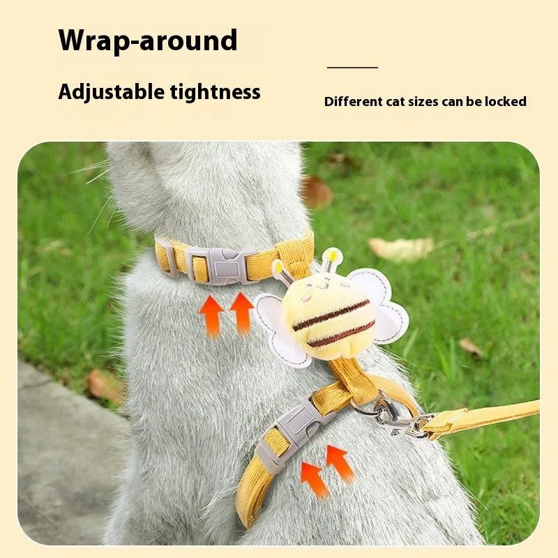 Pet hand holding rope set with chest strap, four colour options, sizes XS to M