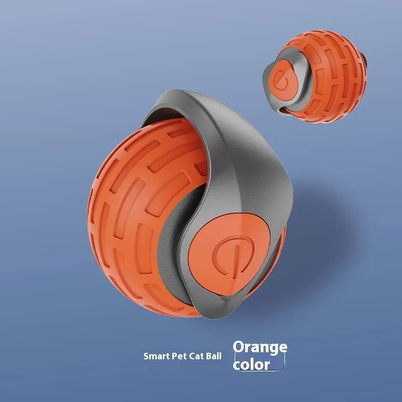 Smart interactive cat toy ball auto electric rolling ball with USB recharge in sapphire blue colour