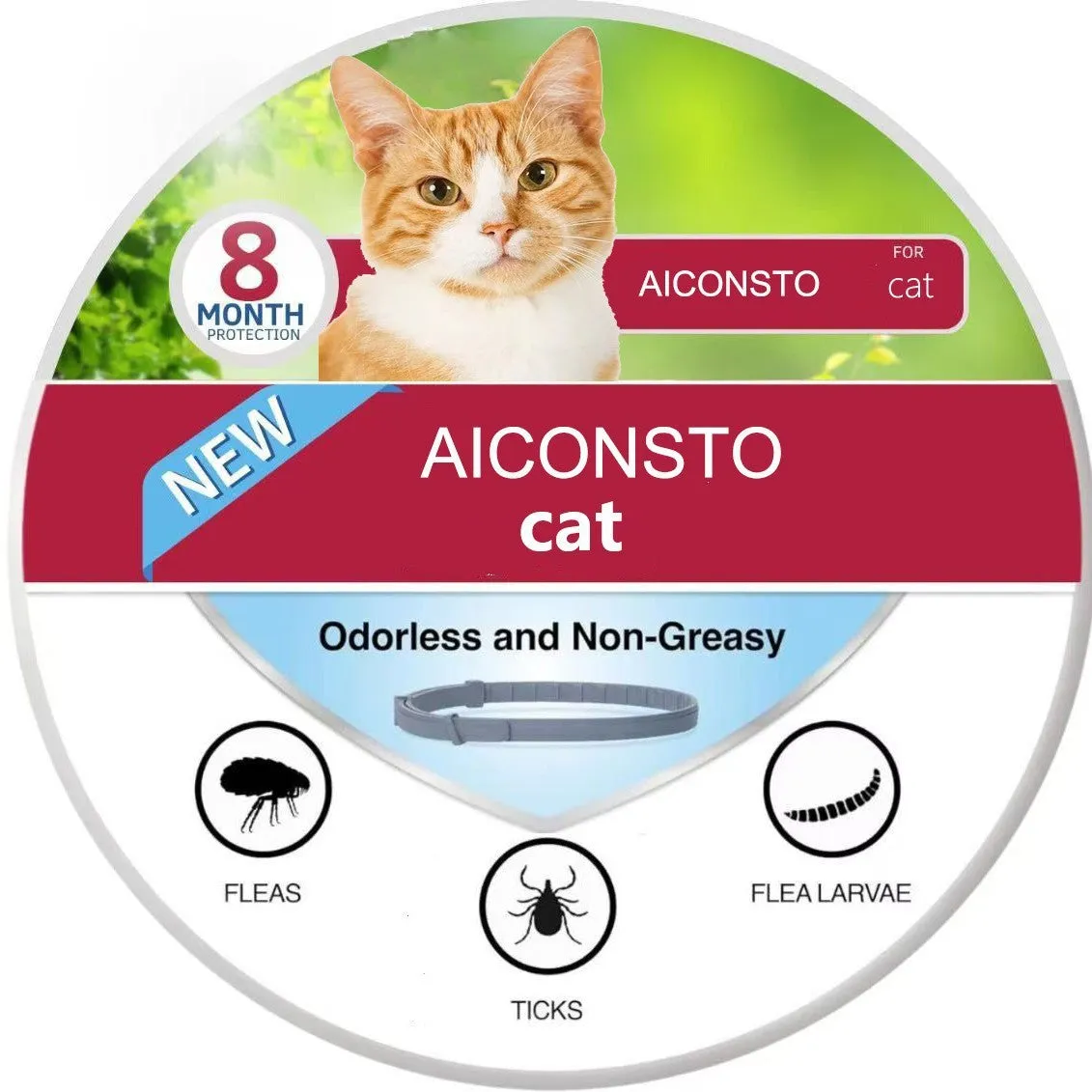 Pet insect repellent collar plastic deworming collar in 38cm or 70cm for cats puppies and big dogs geometry pattern