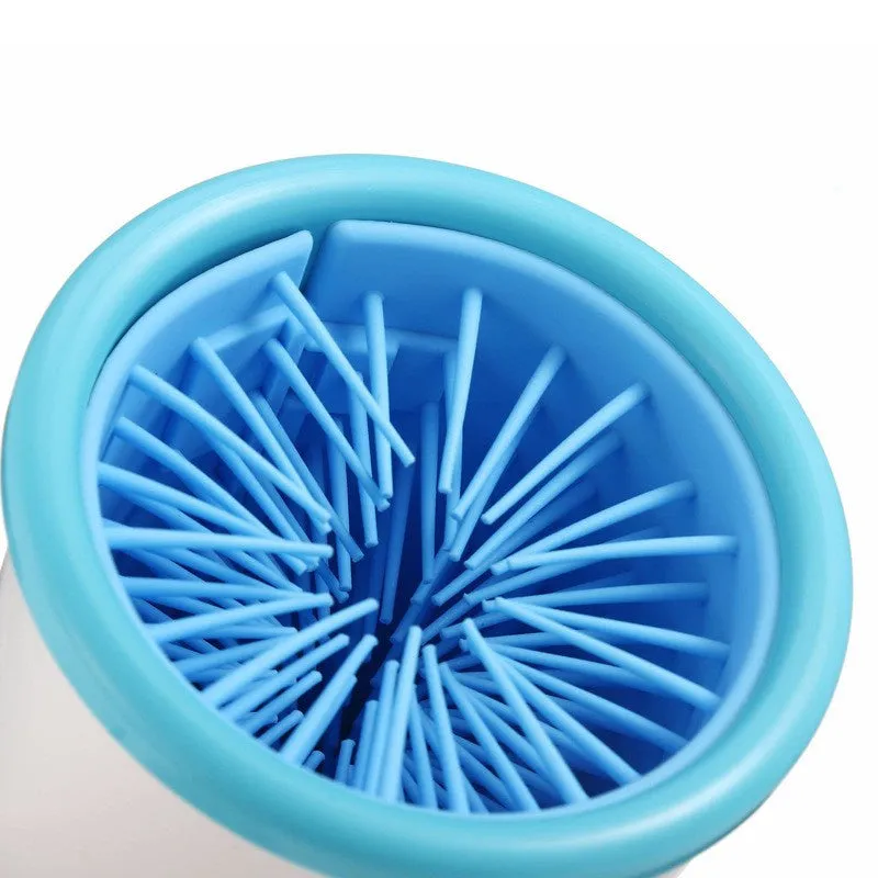 Automatic pet foot washing cup with silicone brushes in three sizes for dogs and cats