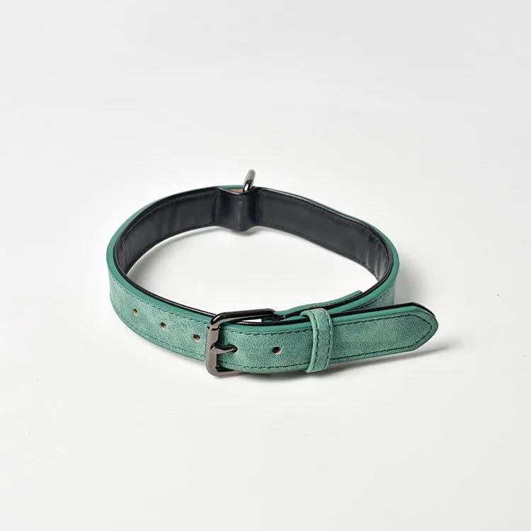Anti-loss pet Alaskan neck collar in leather, available in multiple colours, for dogs and cats, sizes XS to XL
