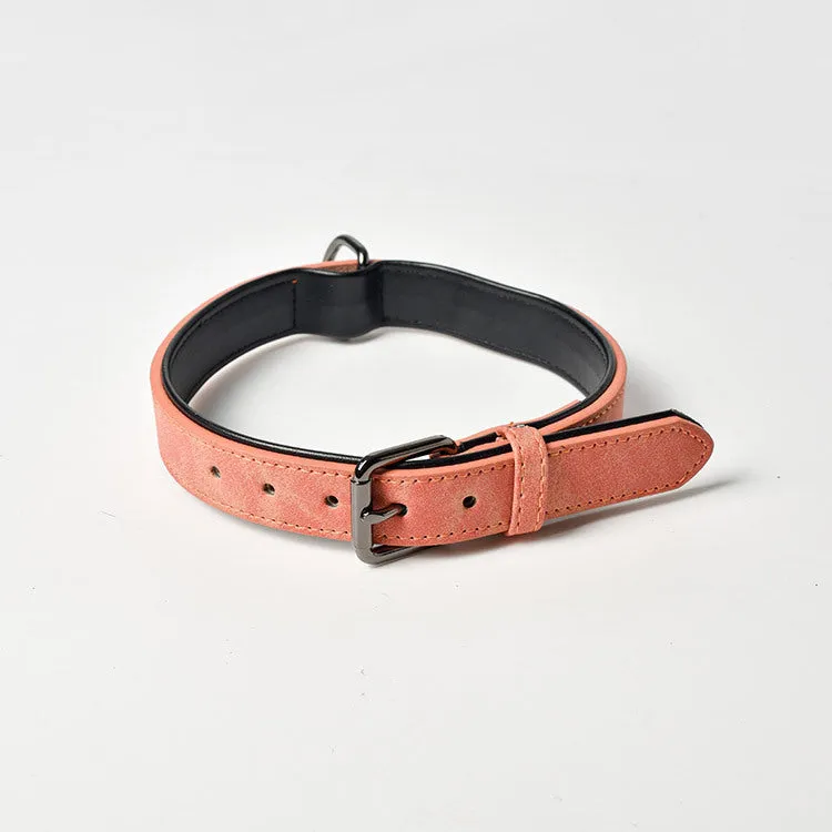 Anti-loss pet Alaskan neck collar in leather, available in multiple colours, for dogs and cats, sizes XS to XL