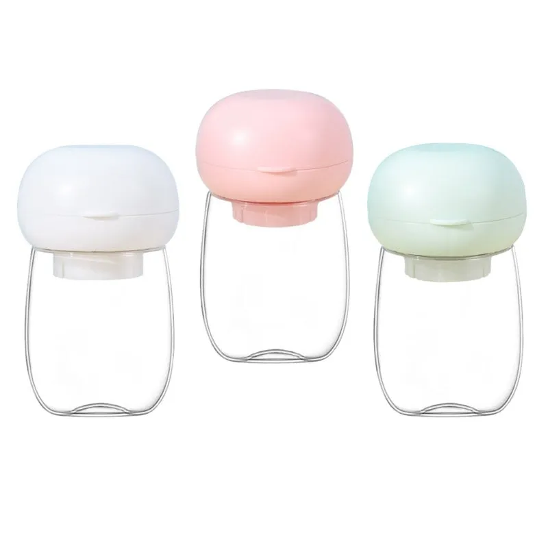 Portable dog water bottle with attached cup in white, 300ml capacity for walking and travel