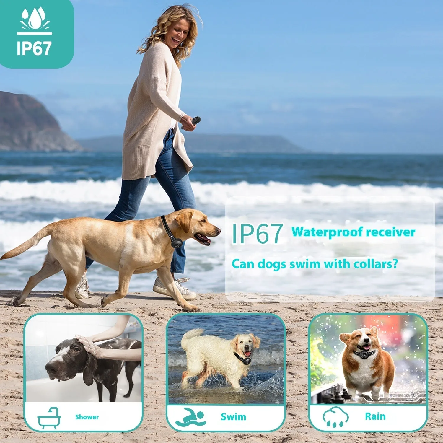 Smart 3-in-1 dog trainer bark stopper with multiple training modes made from ABS plastic