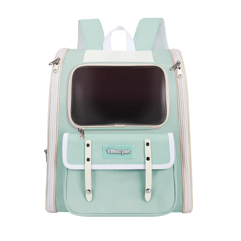 Pet bag in solid colour 1037 Gray, Oxford material, breathable carrier for cats up to 7.5kg and dogs up to 4kg