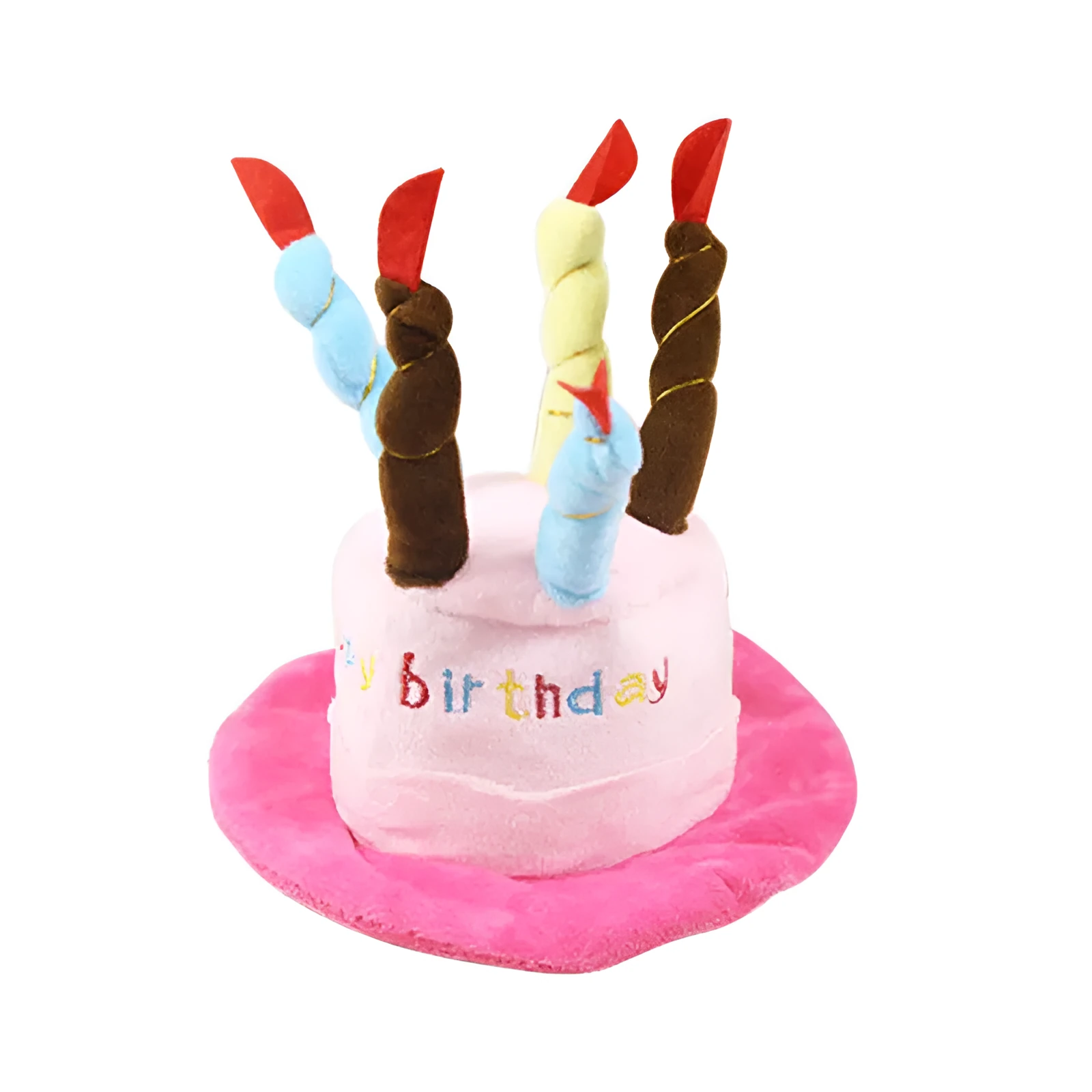 Blue and pink dog birthday hats for canine birthday party celebrations