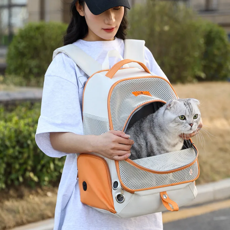 Double shoulder cat bag in solid colour for cats up to 7.50kg made from nylon