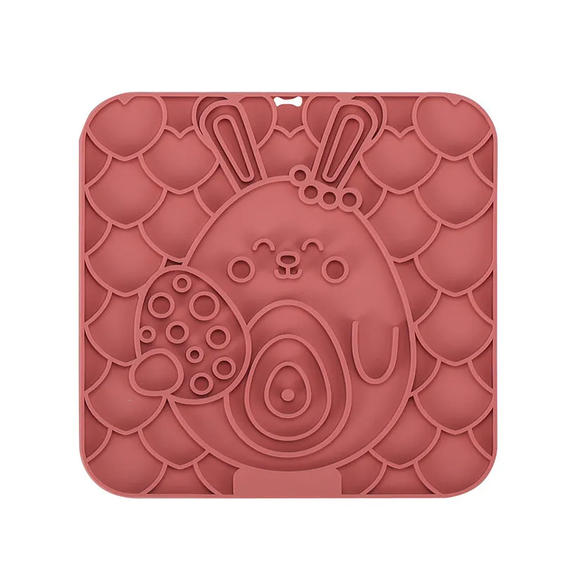 Pet licking mat silicone suction cup bowl slow feeder for dogs and cats