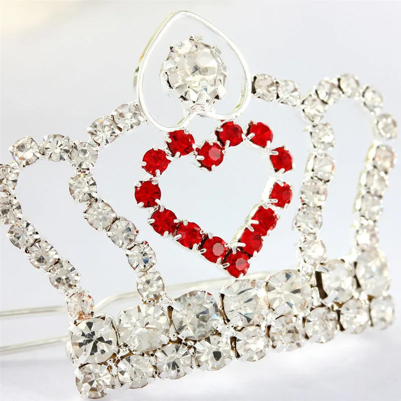 Rhinestone small crown barrette for dogs and cats, princess style, made from copper and metal, as shown in picture