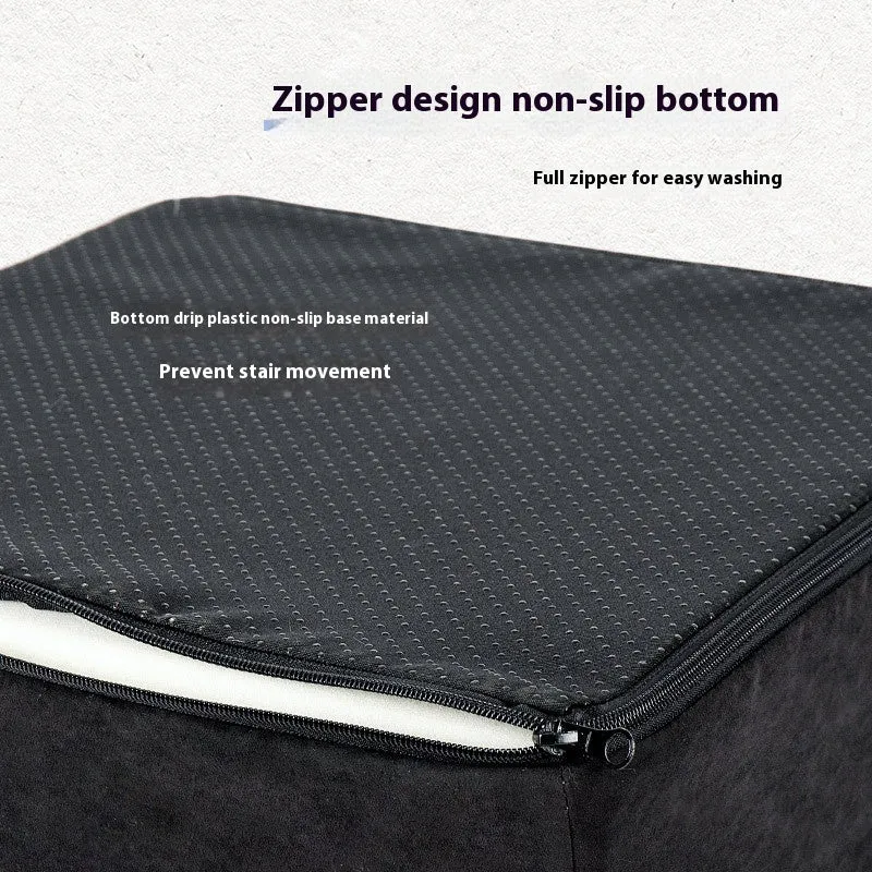 Wave pet stairs for small dogs in cloth fabric with multi-level slope options and colour choices including beige, gray, black, khaki, and tiger embroidery