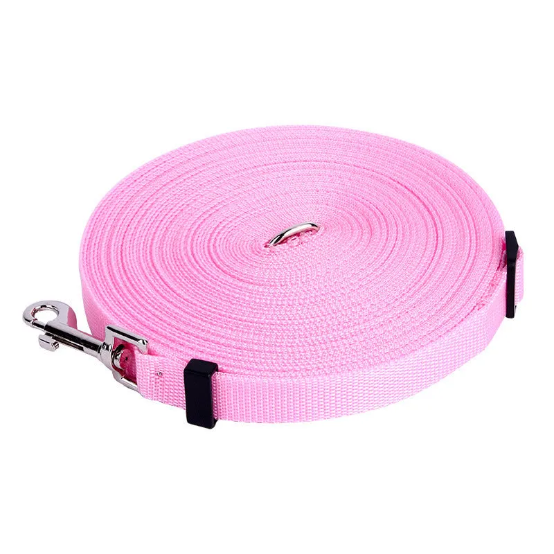 PP Pet Hand Holding Rope Lead 1.5m-50m x 2cm Fashion Dog Leash for Walking Training in Blue Black Red Green Pink Multiple Length Options
