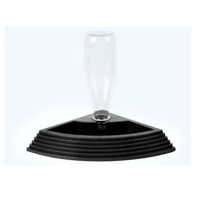 Reptile automatic drinking fountain in fan shape made from food grade ABS, black colour option