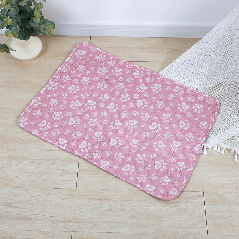 Reusable washable pet urine pad with colourful animal print and waterproof backing