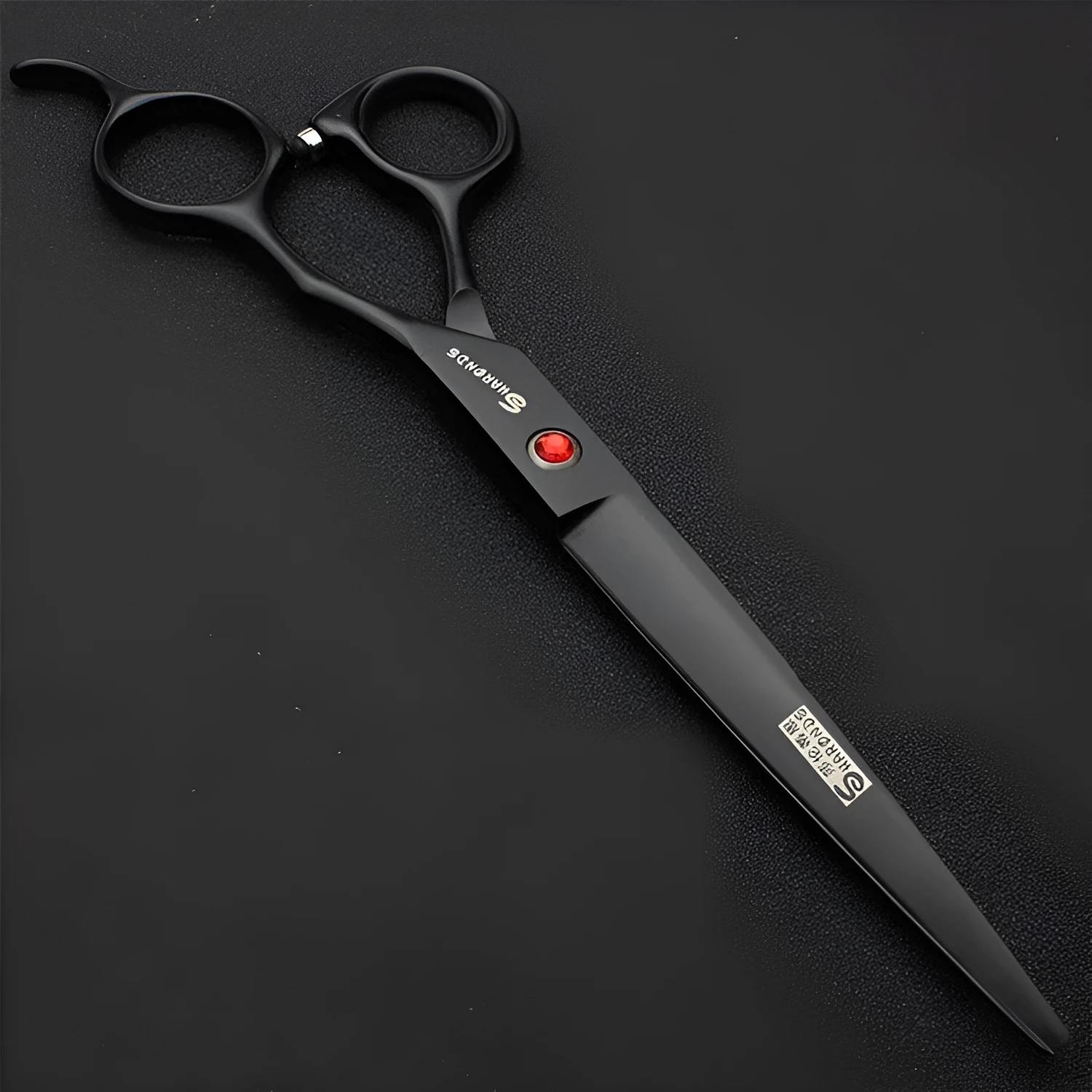 Poodle grooming scissors 440C steel 19cm length black handle