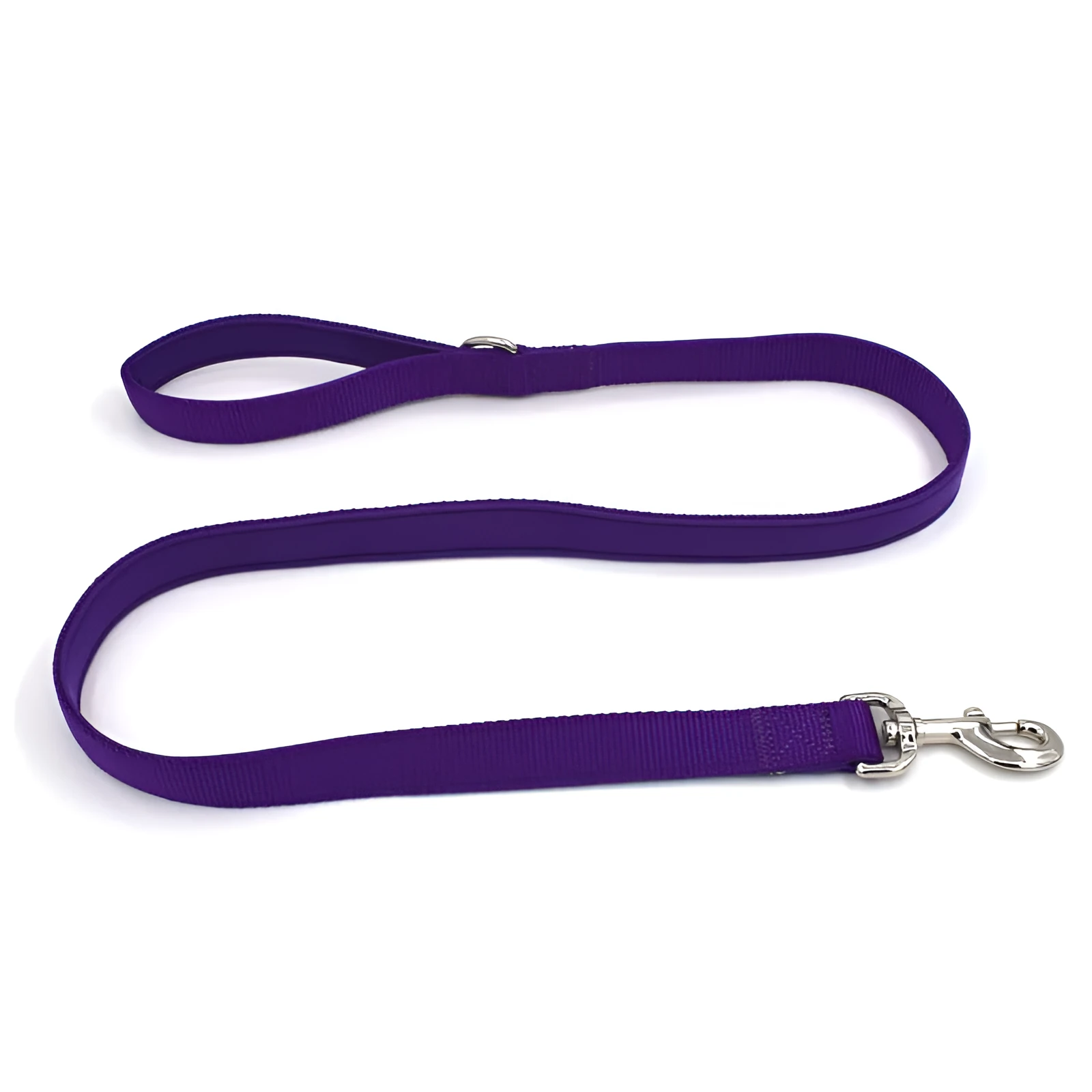 Nylon dog chest harness in blue with leash, chest strap design for walking
