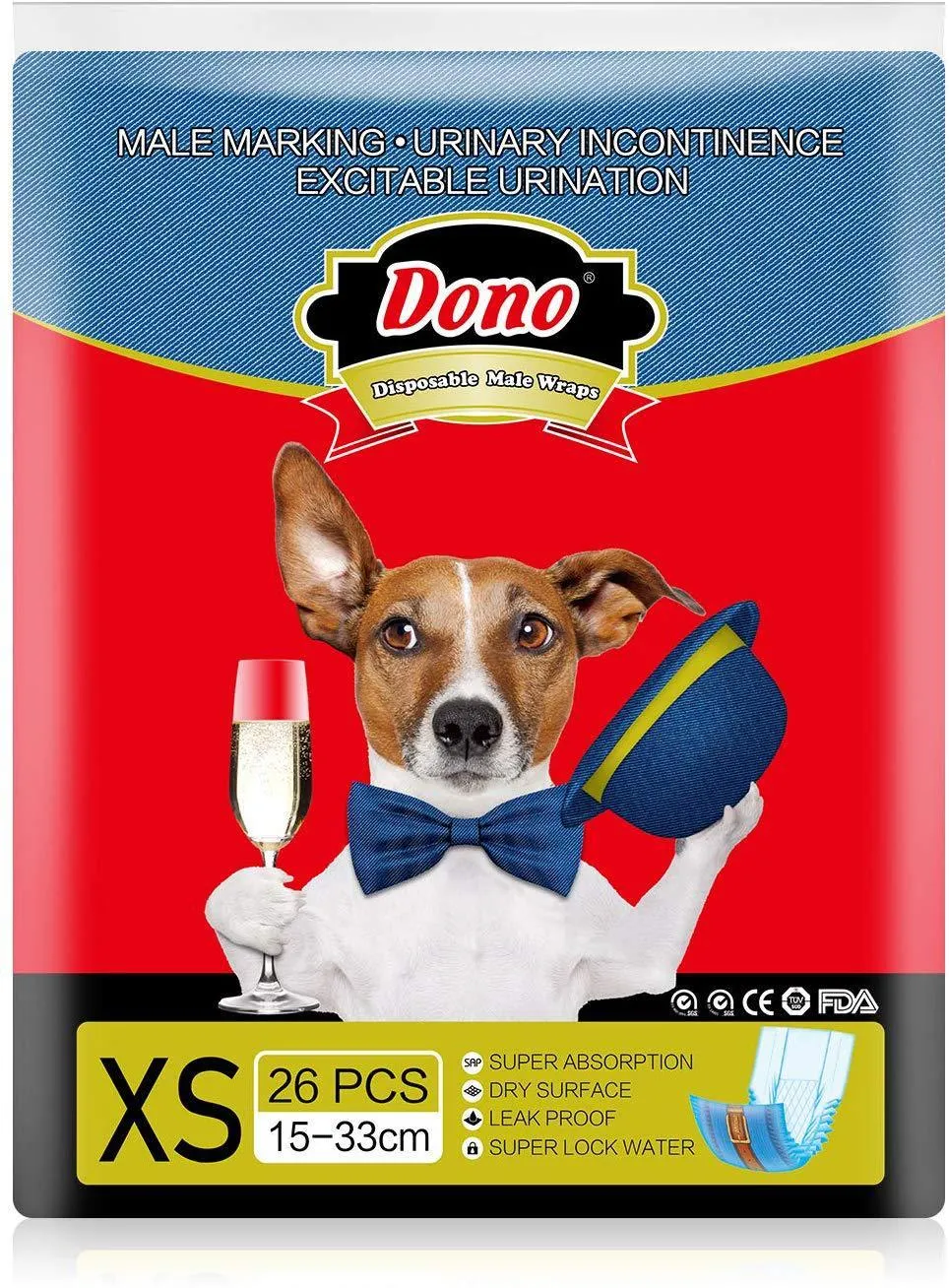 Disposable non-woven pet changing pads in multiple sizes XXS to XXL for dogs and cats