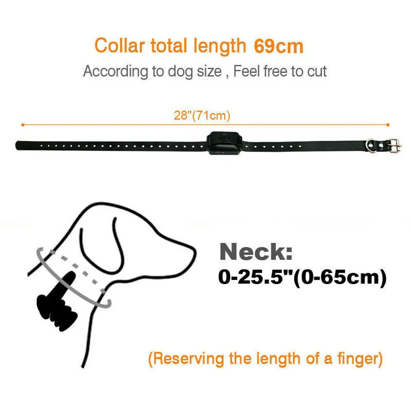 Wireless pet fence transmitter and receiver collar with ABS plastic and TPU construction, IP67 waterproof rating, 150 metre range.