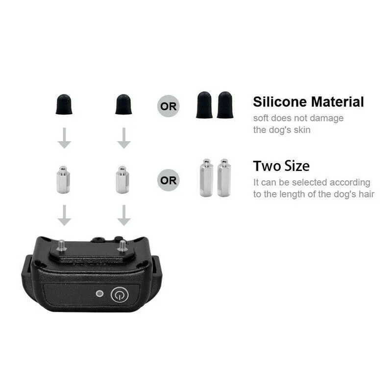 Wireless pet fence transmitter and receiver collar with ABS plastic and TPU construction, IP67 waterproof rating, 150 metre range.