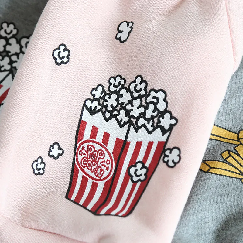 Cotton dog hoodie in popcorn grey for winter wear, size small, 27cm length, 36cm bust