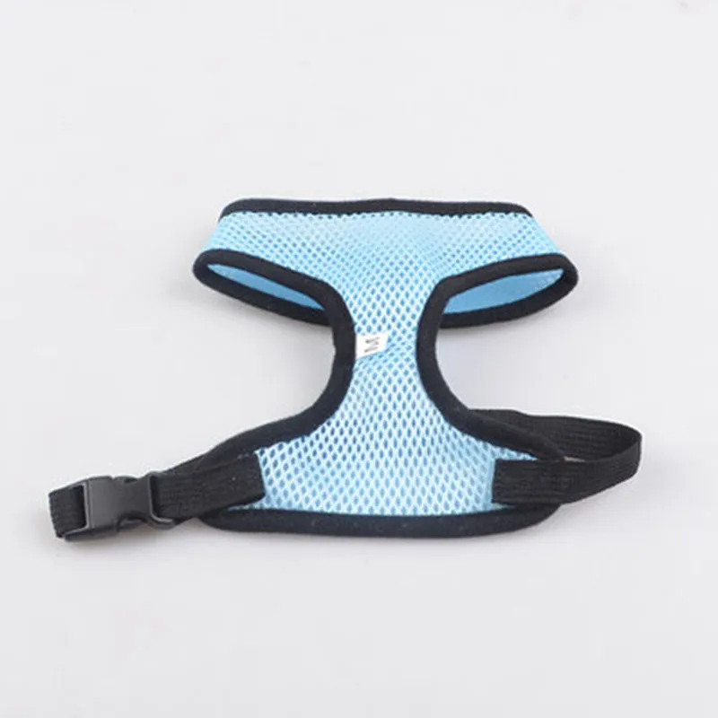 Pet puppy small dog cat padded nylon vest, adjustable chest, black colour, outdoor walks