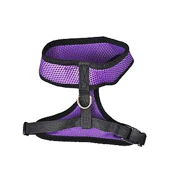 Pet puppy small dog cat padded nylon vest, adjustable chest, black colour, outdoor walks