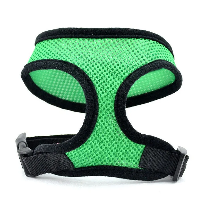Pet puppy small dog cat padded nylon vest, adjustable chest, black colour, outdoor walks