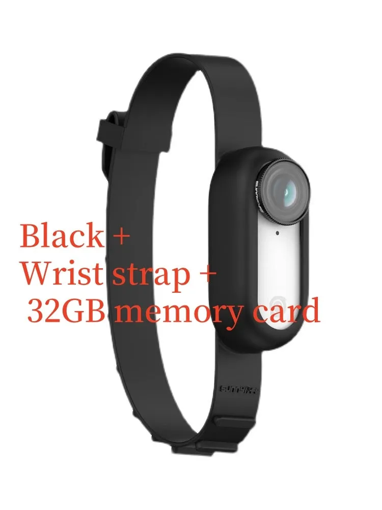 Black silicone pet collar camera for wireless recording on cats and dogs, USB charging.