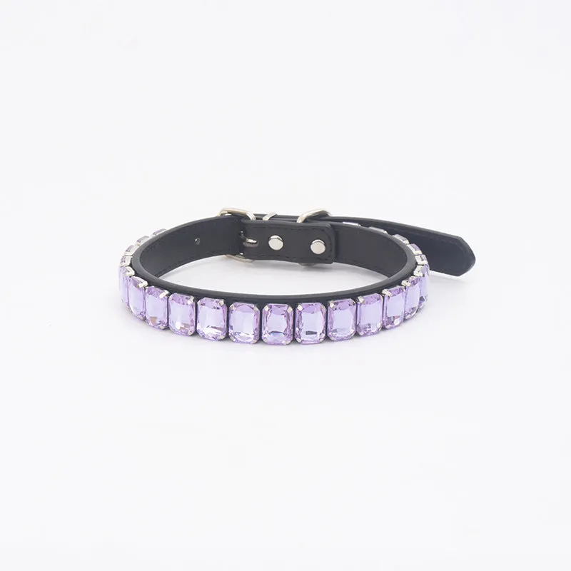 PU pet collar in multiple colours with size options XS to XL for dogs and cats