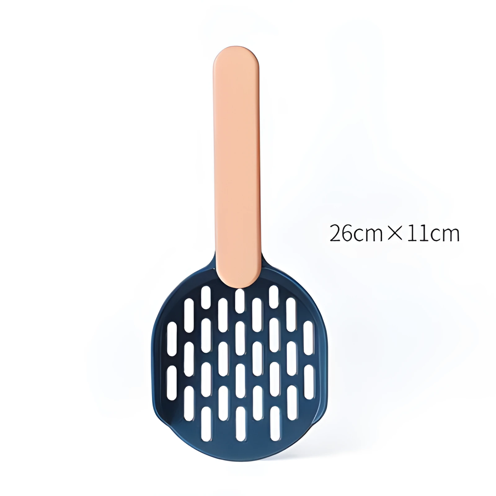 Two colour filter cat shovel in grey blue with plastic construction