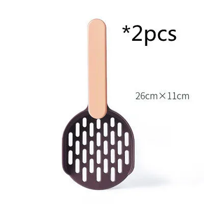 Two colour filter cat shovel in grey blue with plastic construction