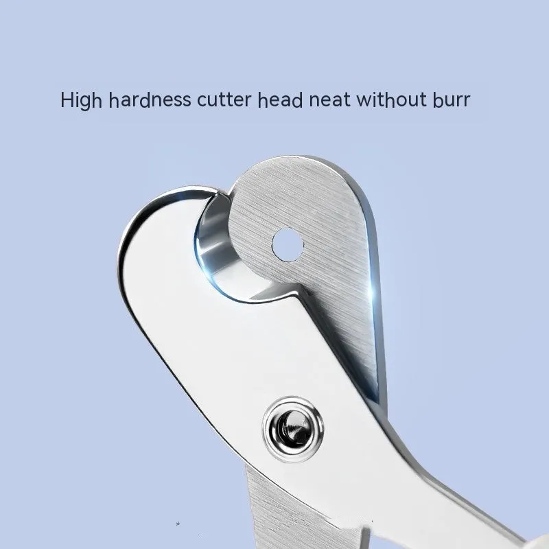 Pet nail clippers for cats with anti-bleeding round mouth design and ABS handle