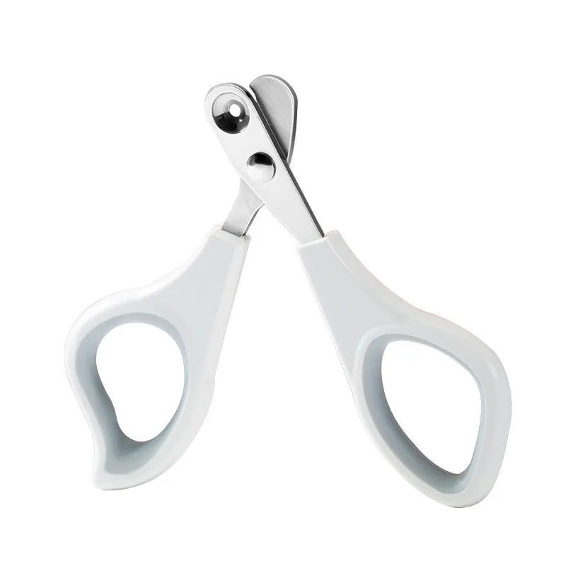 Pet nail clippers for cats with anti-bleeding round mouth design and ABS handle