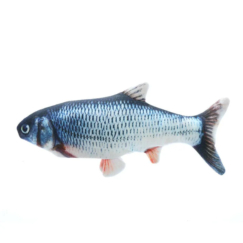 Simulation electric cat toy fish in crystal super soft fabric with realistic appearance and three swing modes