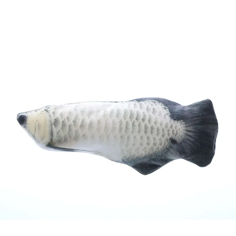 Simulation electric cat toy fish in crystal super soft fabric with realistic appearance and three swing modes